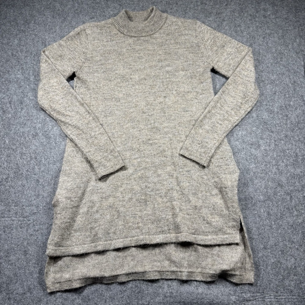 H&M Oversized Turtleneck Sweater Tan Heather Womens S Long Sleeve‎